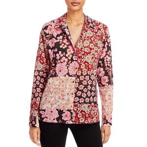 Johnny Was Flora Cotton Patchwork Shirt - Size XL